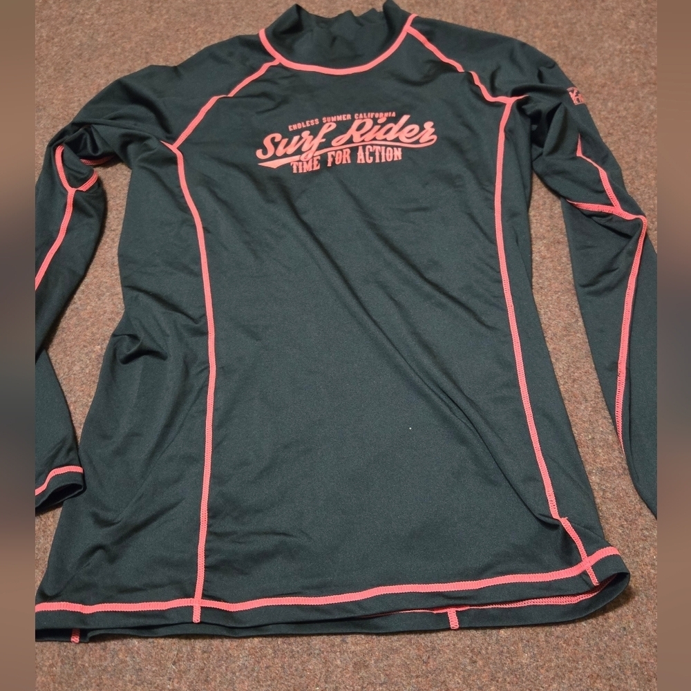 Tesla Surf Rider Rash Guard Ladies Size XL Pink And Black